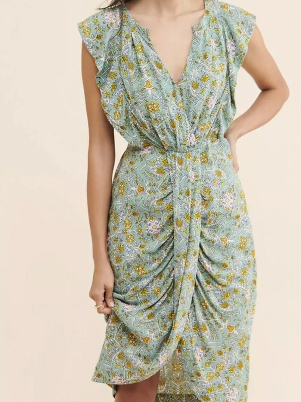 Anthropologie Maeve Blossom Ruffled Dress